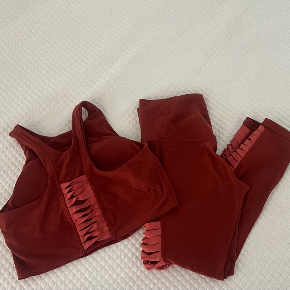 Athleta womens Activewear pants bra Set